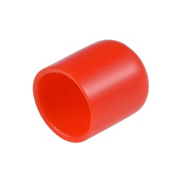 TOP-VIGOR 20Pcs 12mm ID Round Rubber End Caps, Flexible Screw End Caps Thread Protectors, Red Vinyl Bolt Covers Rubber Covers for Screws, Tubes, Cables, Wires, etc