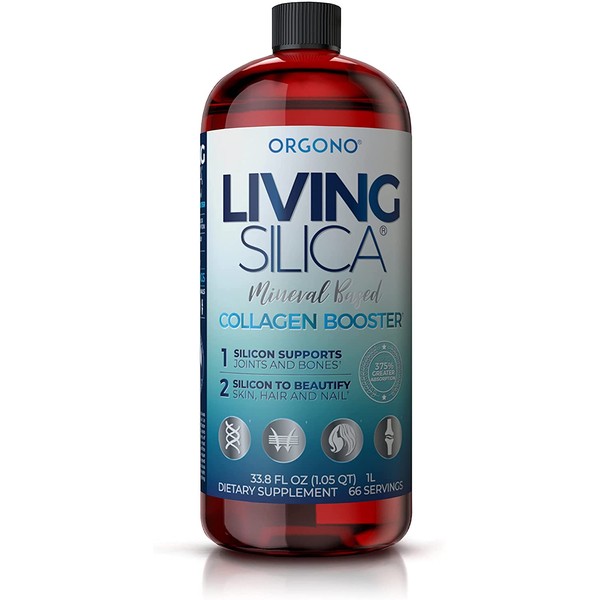Living Silica Collagen Booster Liquid | Vegan Collagen Boosting Drink | Supports Healthy Collagen and Elastin Production for Joint & Bone Support, Glowing Skin, Strong Hair & Nails.