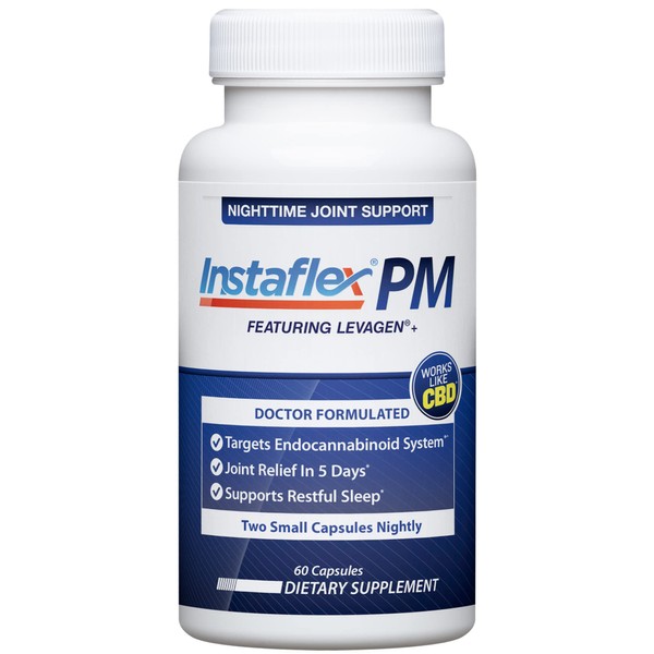Instaflex PM Nighttime Joint Support with Levagen, Tamaflex, GABA, Ashwagandha, Passionflower Extract - 60 Capules
