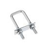 uxcell Square U-Bolts 1"(25mm) Inner Width 90mm Length Carbon Steel
