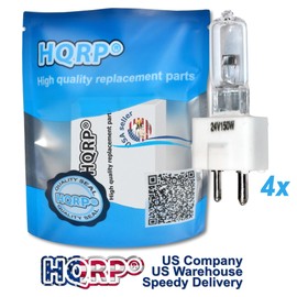HQRP 4-Pack Halogen Bulb 24V 150W GY9.5 Compatible with Eureka Linear II Automatic/IV Automatic/MC-150 Manual/MC-150-C Manual
