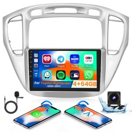 Inefala 4+64GB Radio for Toyota Highlander 2001 2002 2003 2004 2005 2006 2007 Android 15 CarPlay Stereo 8 Core 9" Touchscreen 59UI GPS DSP Backup Camera