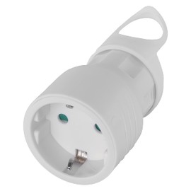 EMOS Schuko socket without cable, replacement socket made of plastic, cable coupling with increased contact protection, for cable cross section 1.5 mm², 3 680 W, IP20 indoor, 250 V/16 A max. , white