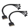 GINTOOYUN 2 Pack SATA to 3 Pin/4 Pin Case Expansion