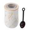 Coffee Bean Canister Airtight Stainless Steel Visible 800ml with Spoon
