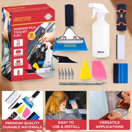 GADLANE 9 Teiliges Auto Folierung Set Autofolie Tönungsfolie Folierungs Werkzeug Set Vinyl Wrapping Werkzeug Rakel Für Folie