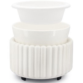 VICTORIA AROMA Ceramic Wax Melt Warmer with 1 pc Silicone Dish Candle Warmer for Scented Wax Electric Fragrance Burner for Home, Office, Bedroom - Gift & Décor