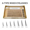 Fishtail Eyelash Extensions Mix Length Single Cluster Fans Eyelashes Fashion