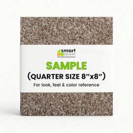 Smart Squares Easy Street Premium Plush Carpet Tiles, Made in USA – 8x8 Peel and Stick Floor Tiles with Attached Padding – Seamless DIY Carpet Squares (0.44 Sq Ft, Sample, 858 Acorn)