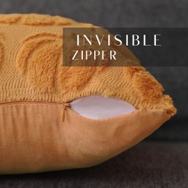 DFXSZ Fall Pillow Covers 18x18 Set of 2 Fall Decorations Light Orange Pumpkin Throw Pillow Cases Soft Plush Faux Fur Wool Couch Cushion Case for Chair Sofa Bedroom Living Room Home Decor PTK012D18