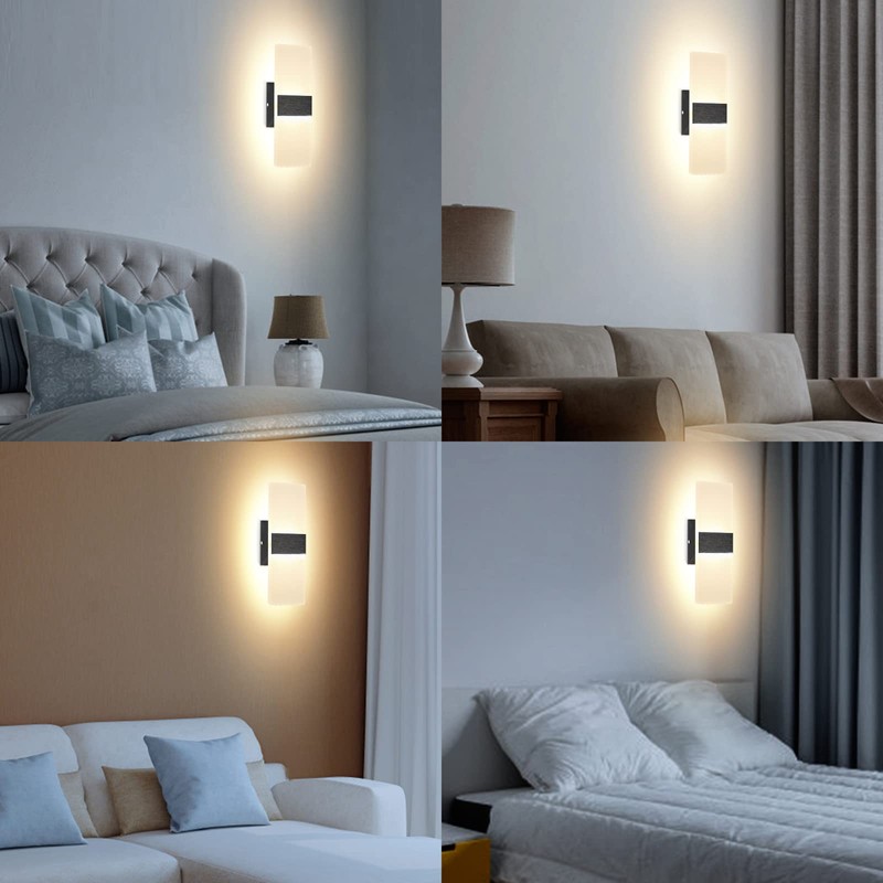 TRLIFE Dimmable LED Wall Sconces, Modern Wall Sconces Set of