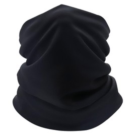 Dafannis Winter Loop Scarf Men & Women, Multifunctional Scarf Fleece Neck Warmer, Scarf Men's Tube Scarf, Windproof Ski Mask Warmer for Outdoor Skiing Motorcycle Cycling Running, black