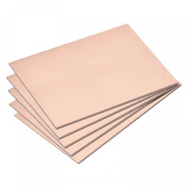 sourcing map PCB Copper Clad Board Laminate 100mm x 70mm x 1.5mm FR4 Glass Fiber Single-Sided for Circuit Projects, Pack of 6