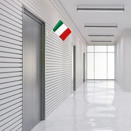 Italian National Flag for Desk, Office, Car Window 5.5 x 8.25 inches with Stand of 10.6 inches - Small Italian Flag with Wall Pole, SUV, Truck, Boat