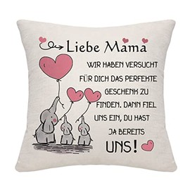 Bommex Gift for Our Mother Cushion Cover for Our Mother Gift for Mother from Daughter Son Mum Cushion Cover from Children Mum Birthday Gift (Our Mom)