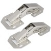 Merriway BH01754 (2 Pcs) Easy-On Kitchen Cabinet Wardrobe Hinges, Zinc