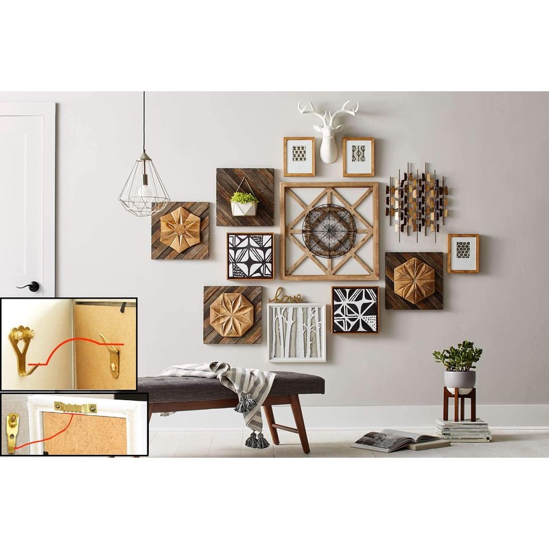 Hyber&Cara 150 Pcs Heavy Duty Picture Hooks Painting Hangers Photo