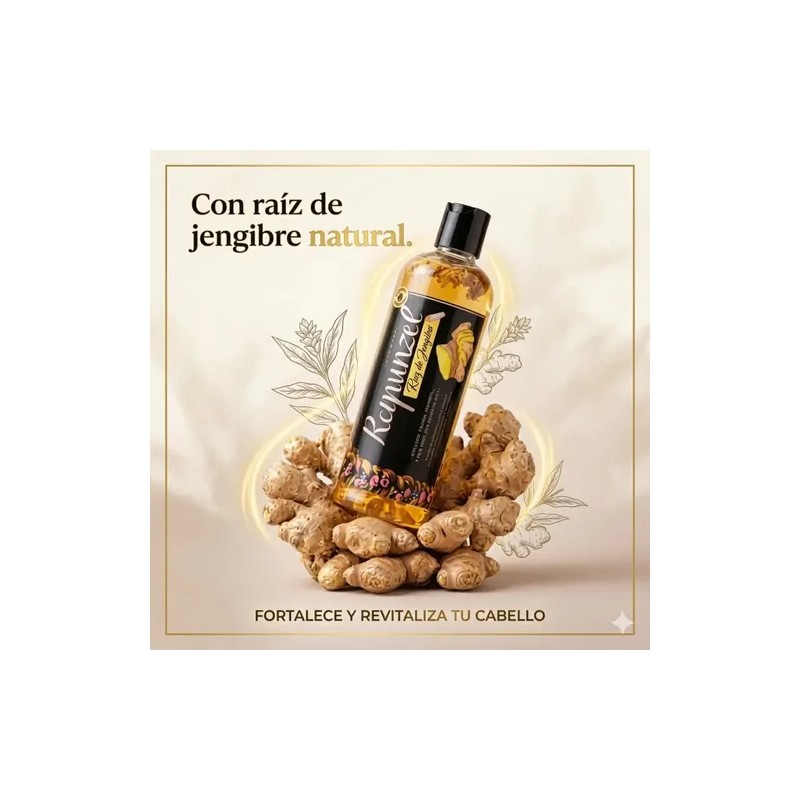 Shampoo Rapunzel Romero Jengibre Estimula Crecimiento