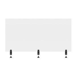 Luxor DIVCL-6030C Reclaim Acrylic Sneeze Guard Desk Divider - 60" x 30" Clamp-On Clear