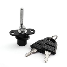 JCBIZ 1PC 16mm Cylinder Plunger Lock for Drawer Cabinet Desk Table Office Table Front Activity Linkage Associated Lock 1 Lock 3 Drawers Security DIY Furniture Hardware Black