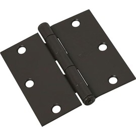 National Hardware N830-203 3-1/2 Square Corners Oil Rubbed Bronze Door Hinge