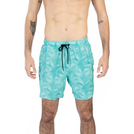 Spyder - Traje de baño estándar de Secado rápido, Ligero, elástico, 7 Pulgadas, Verde Azul Tristar, X-Large