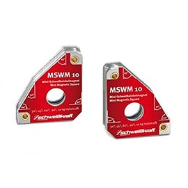 MSWM 1790060 Permanent Welding Angle Magnets Pack of 2 for Holding Angle 30°, 45°, 60°, 90° / Holding Force 10 kg / Dimensions 59 x 51 x 16 mm
