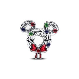 PHCLASY Christmas Bow Christmas Charms Family Pendants Beads Charms for Bracelets and Necklaces Festival Jewelry for Women
