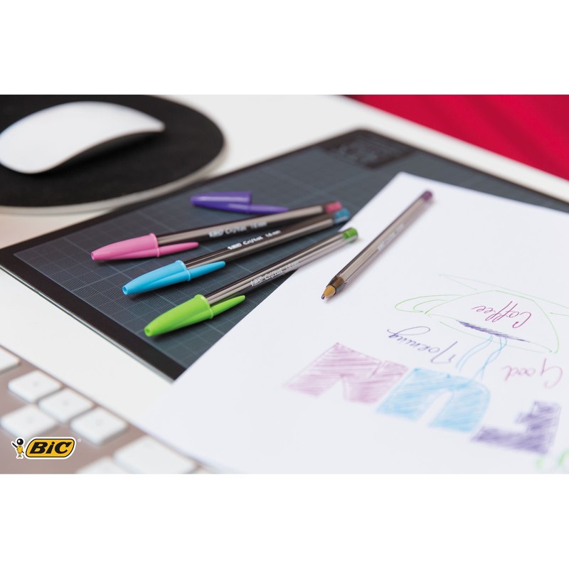 BIC Cristal Ballpoint Pens - Pack of 8 - Assorted