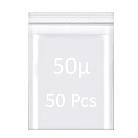 Masar Premium - 50 to 110 Micron - Zip Bags Clear Plastic Food Grade Jewellery - Tools - PE-LD 50 or 100 Pack, 50 μ (Micron), 50 Pack, 50% Recycled