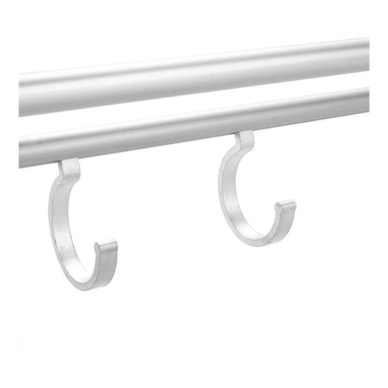 ArgenMex Toallero Repisa Barral Org De Baño Doble Aluminio Inoxidable