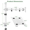 UPGRAVITY White Laptop Desk Mount with Vented Tray for Notebook