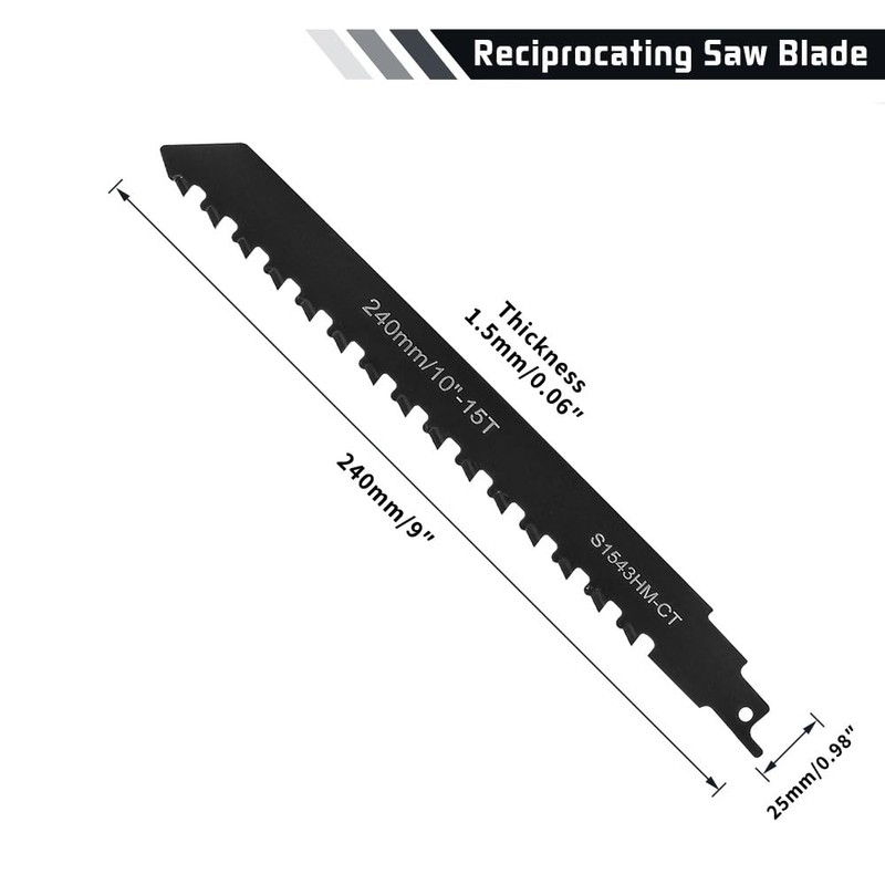 JUXINE Jigsaw Blade, Carbide Reciprocating Saw Blade, Wood Stone Saw
