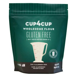 Cup4Cup Wholesome Flour, 2 Pounds, Certified Gluten Free, 1:1 Whole Wheat Flour Substitution, Dairy Free, Non-GMO, Kosher, Made in the USA