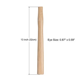uxcell 13 Inch Hammer Wooden Handle Wood Replacement Handle for 2 to 4 Lb Claw or Ripping Nail Hammer Oval Eye