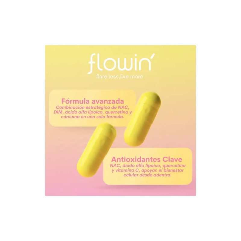 Suplemento Flowin 60 Cápsulas Vegetales 750mg Live More
