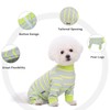 AITOLI Dog Striped Recovery Suit, Puppy After Surgery Onesie for