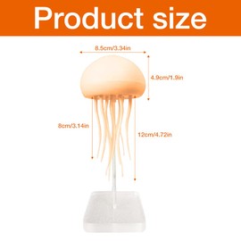 Mineup Jellyfish Atmosphere Light, 72 Colors LED Jellyfish Mood Light with 2 Modes, RGB Gradient Jellyfish Bedside Lamp with 9 Rotating Tentacles Voice Control, 3D Jellyfish Lamp for Bedroom Home