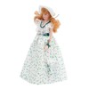 1:12 Miniature Porcelain Doll, 15.5 x 5 cm, Green Dress