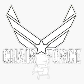 HOF Trading Chair Force Military Vinyl Sticker Waterproof Decal Laptop Wall Window Bumper Sticker 5"