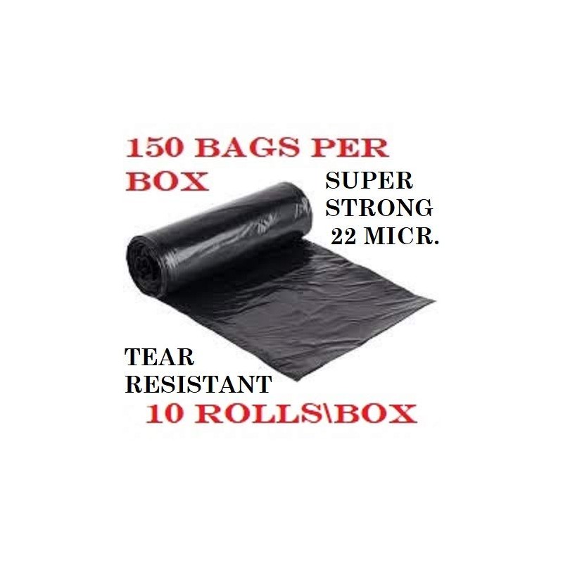 Trash Bags Black, 55-60 gallon - (150 Count) True 22