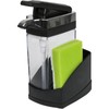 Sink Sider Solo Kitchen Soap Pump and Sponge , Black/Chrome