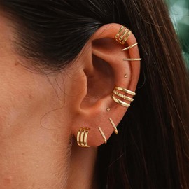 Ear Cuffs Non Piercing Dainty Gold Ear Cuff Earrings for Women Trendy Stuff Non Pierced Clip on Cartilage Earring Set Stacks Jewelry Stocking Stuffers Christmas Gifts