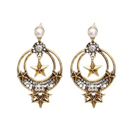 Star Statement Earrings for Women, Pearl Stars Hoop Earrings for Girls, Star Dangle Earrings Hypoallergenic, Cute Star Earrings Studs, Beaded Star Drop Earrings, Star Jewelry Gifts Funny Earrings