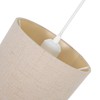 Modern and Elegant Taupe Textured Linen Fabric Small 8" Drum