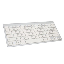ASHATA Teclado Inalámbrico, Teclado BT Inalámbrico Portátil de 2,4 G, Teclado Bilingüe Francés-inglés/tailandés-inglés/alemán-inglés/español-inglés para Escritorio,(Bilingüe francés-inglés)