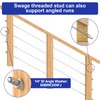 BLIKA 100 Pack 6" Long Swage Threaded Stud Tension End