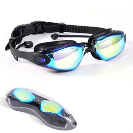 Swimming, Anti-fog And Swimming, High-definition, Electroplated Swimming, Adult Universal Swimming Equipment - Color: Electroplating Anti-fog Fantasy White