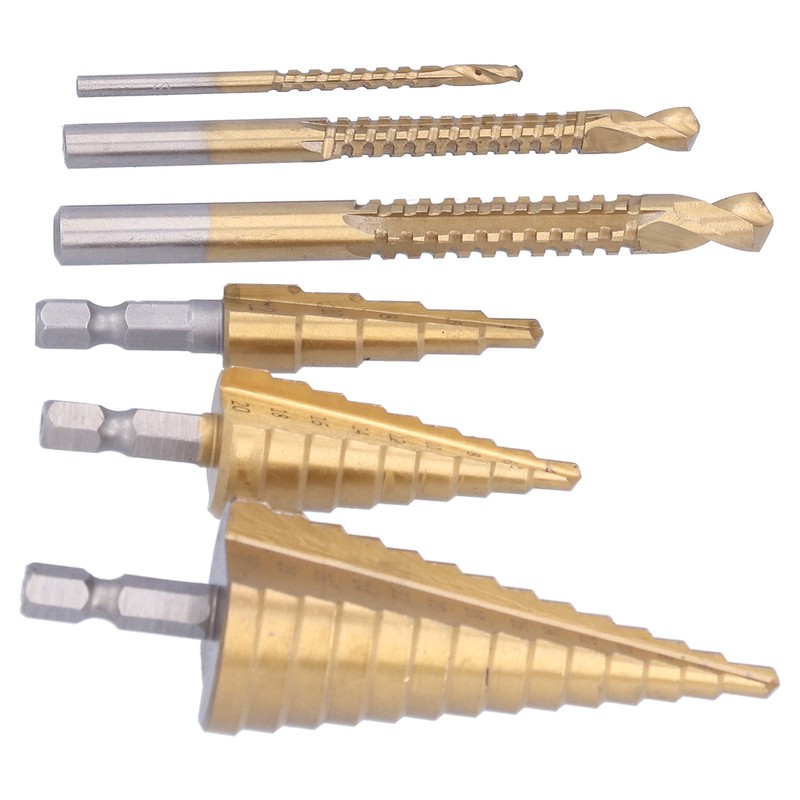 Step Drill Bits Serrated Spiral Bits High Speed Steel Woodworking