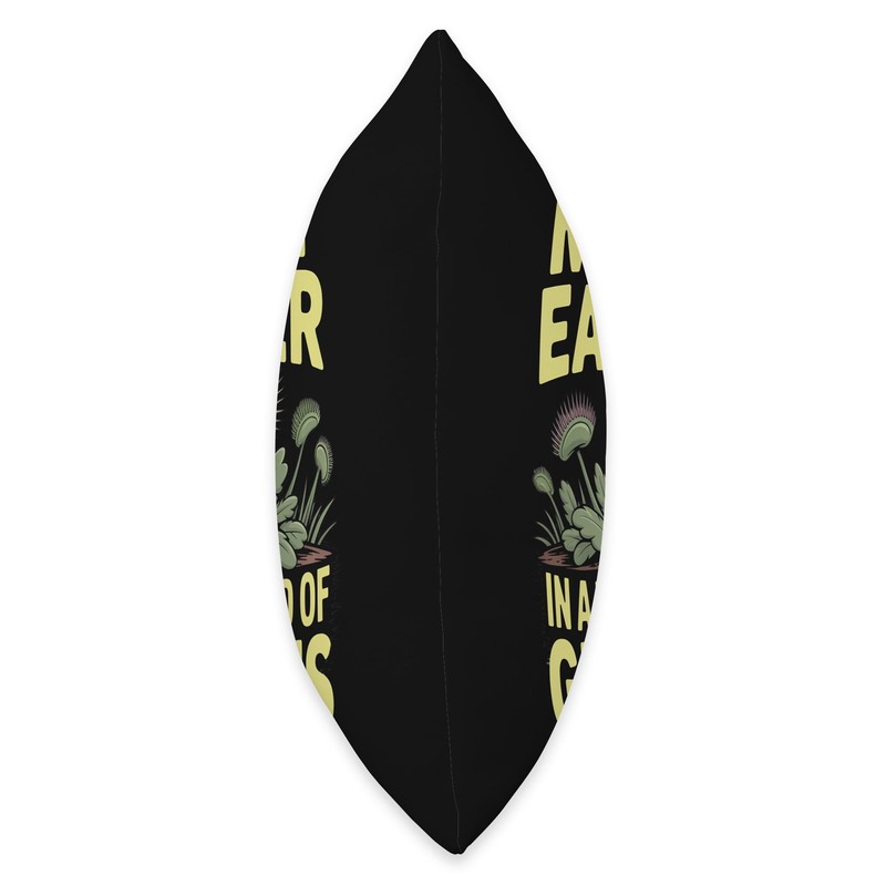 Carnivorous Plant Style Bug Eating Venus Flytrap Art Throw Pillow